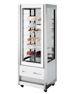 NordCap Panorama-Kühlvitrine CRISTAL TOWER 750 RV TN WHITE