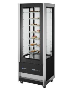 NordCap Panorama-Kühlvitrine CRISTAL TOWER 750 RV TN BLACK