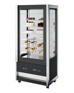 NordCap Panorama-Kühlvitrine CRISTAL TOWER 930 RV TN BLACK